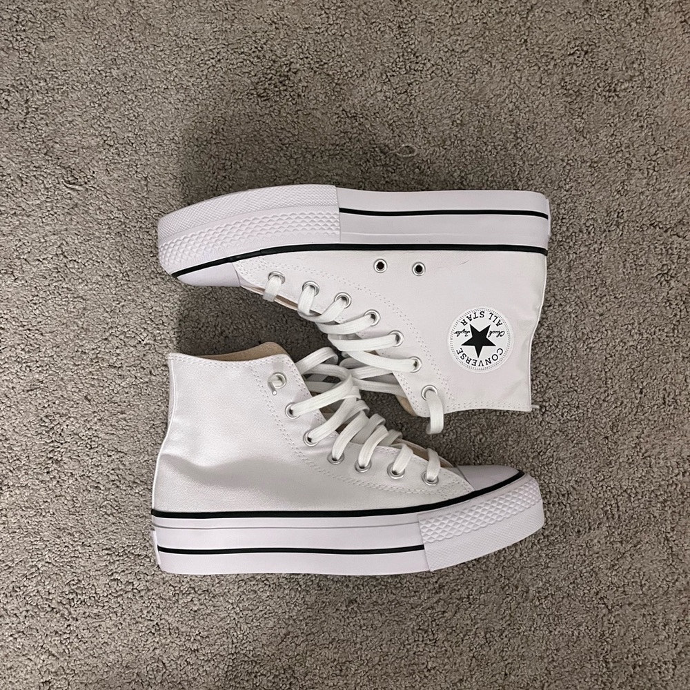 White platform converse